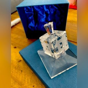Glass dreidel…..brand new in box